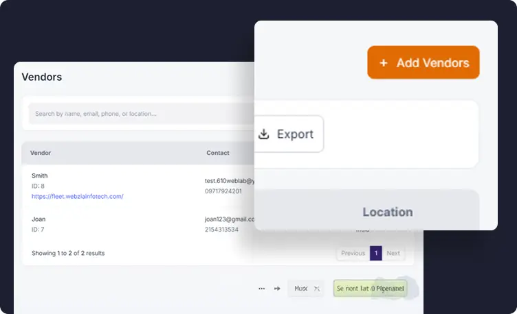 Task & Vendor Management