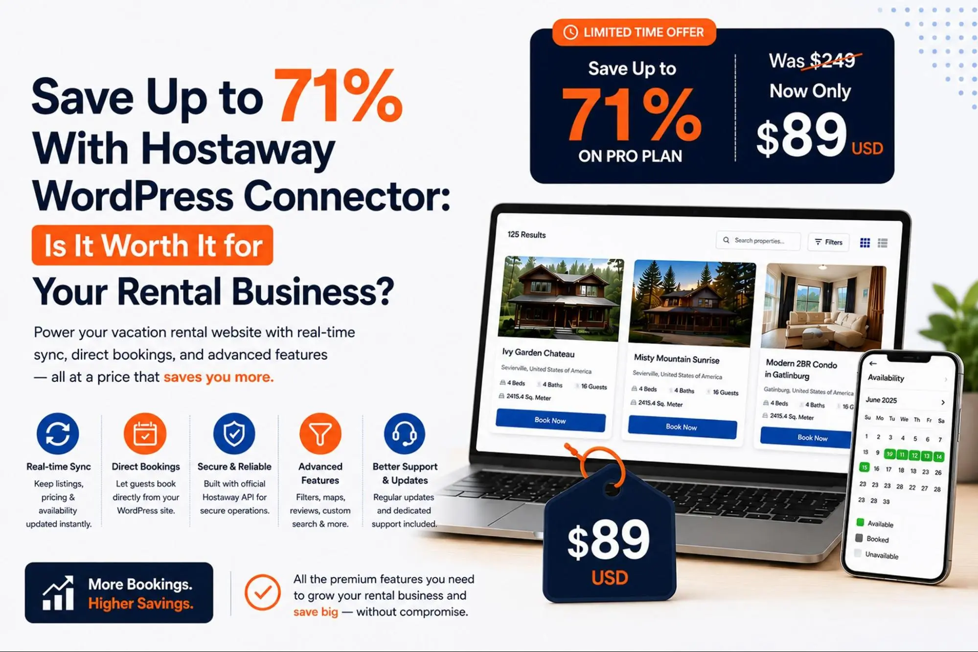 Save Up to 71% With Hostaway WordPress Connector: Is It Worth It for Your Rental Business?